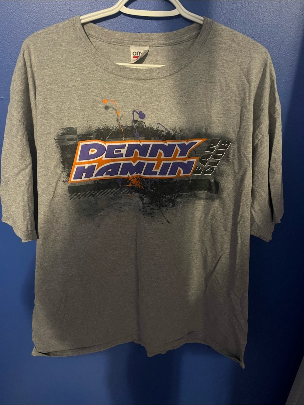 Anvil Gray Denny Hamlin Graphic Short-Sleeve Tee